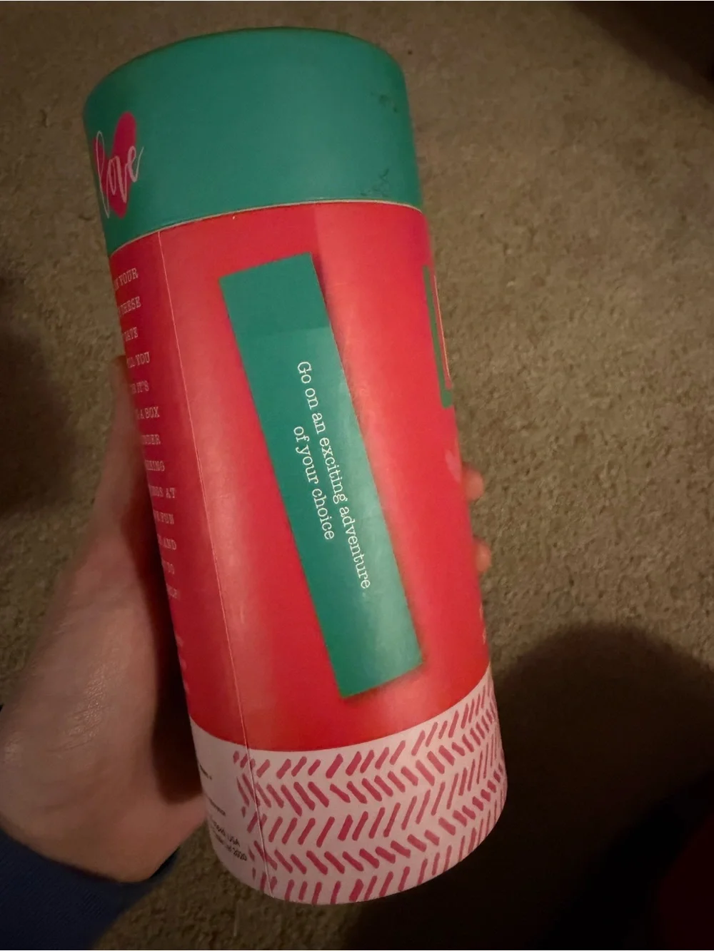 Lucky Dip Dates Canister — Pink & Teal